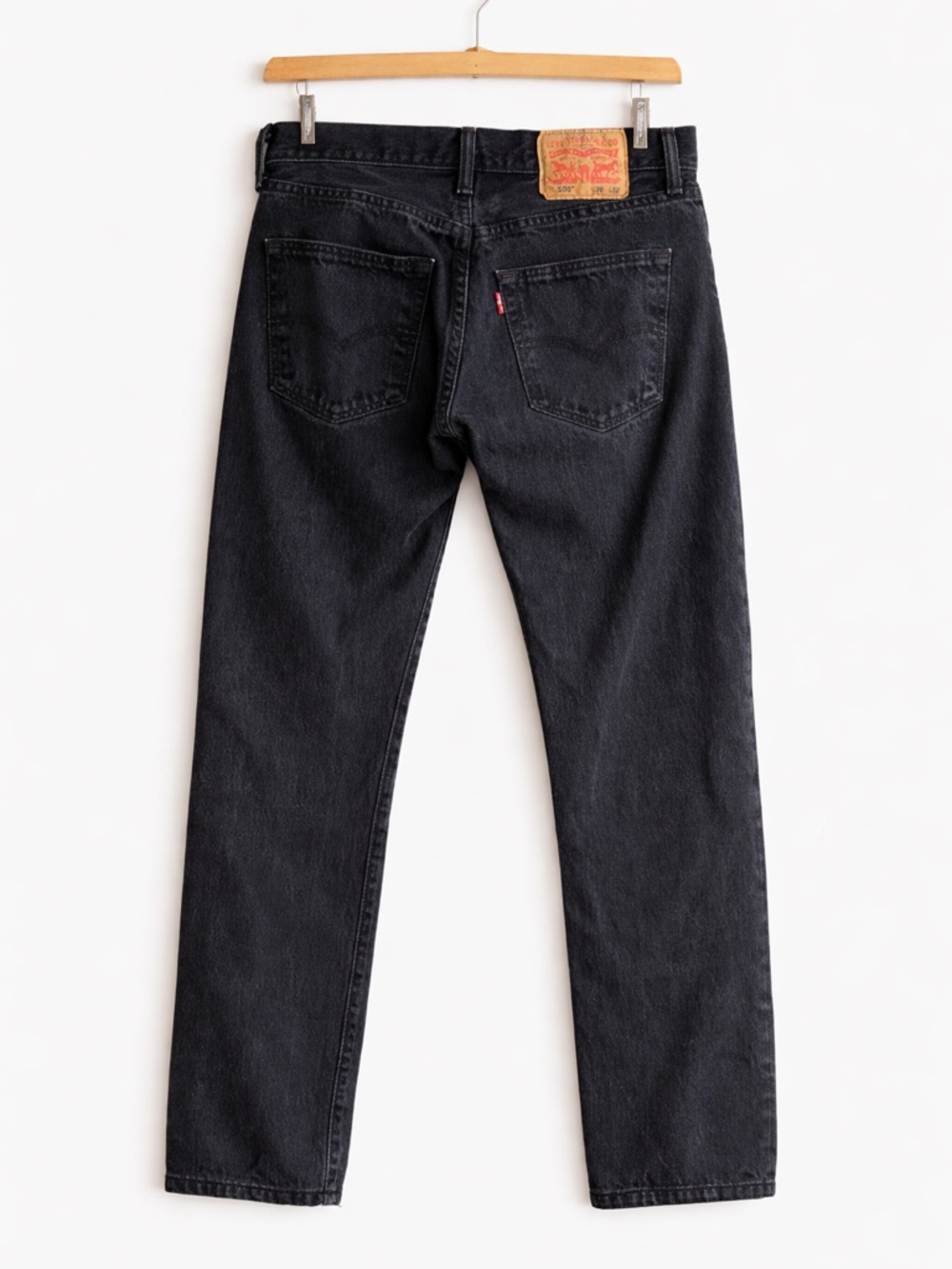 Levi’s 501 Original Straight Jeans Black Wash Button Fly Vintage Fade - Picture 2 of 12